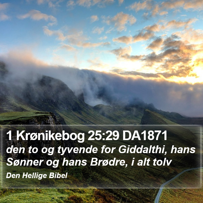 1 Krønikebog 25:29 DA1871 Bible Study