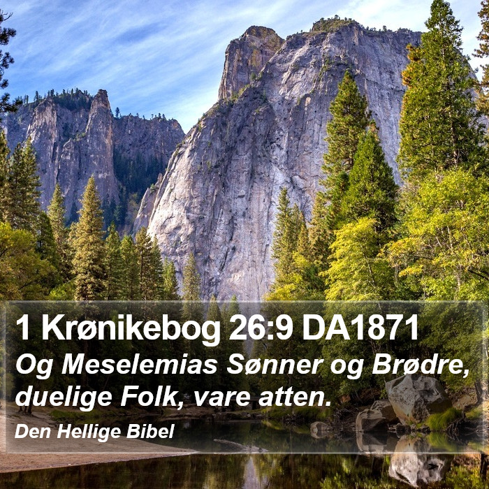 1 Krønikebog 26:9 DA1871 Bible Study