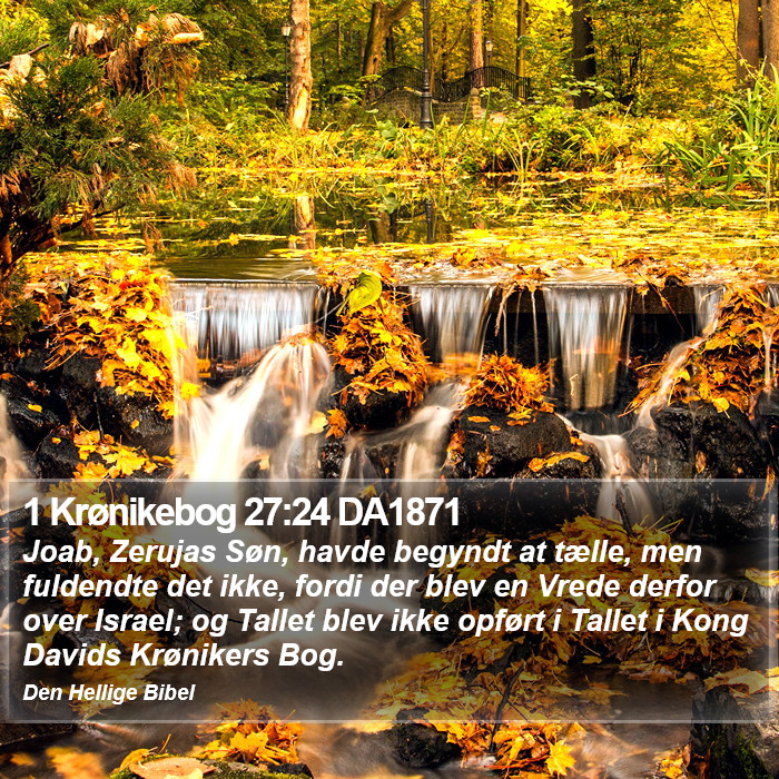 1 Krønikebog 27:24 DA1871 Bible Study