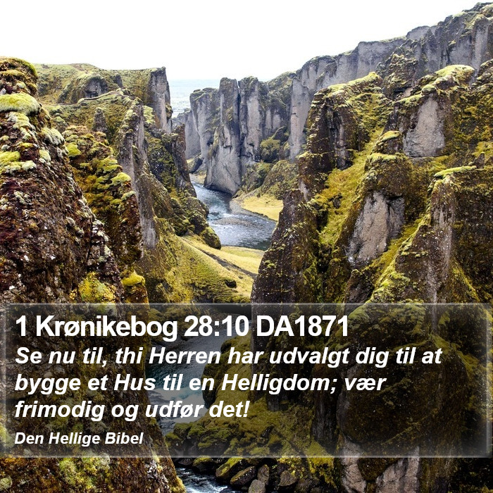 1 Krønikebog 28:10 DA1871 Bible Study