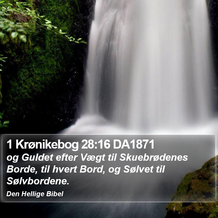 1 Krønikebog 28:16 DA1871 Bible Study