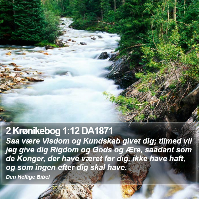 2 Krønikebog 1:12 DA1871 Bible Study