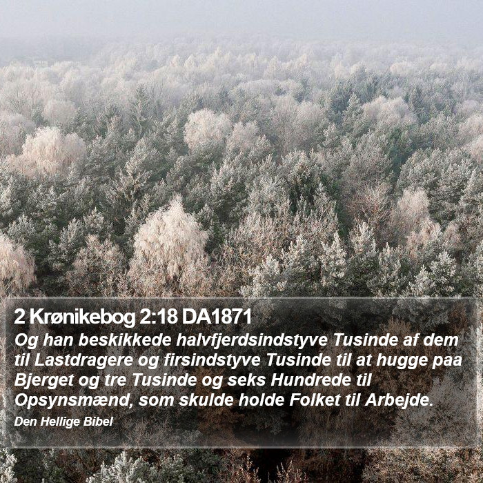 2 Krønikebog 2:18 DA1871 Bible Study