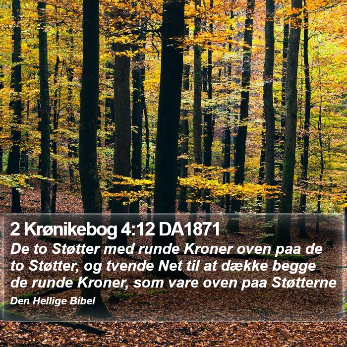 2 Krønikebog 4:12 DA1871 Bible Study