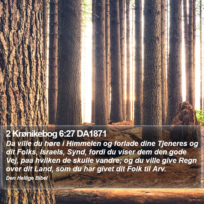 2 Krønikebog 6:27 DA1871 Bible Study