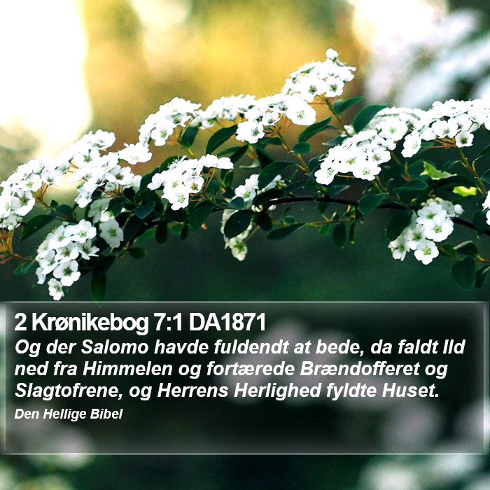 2 Krønikebog 7:1 DA1871 Bible Study