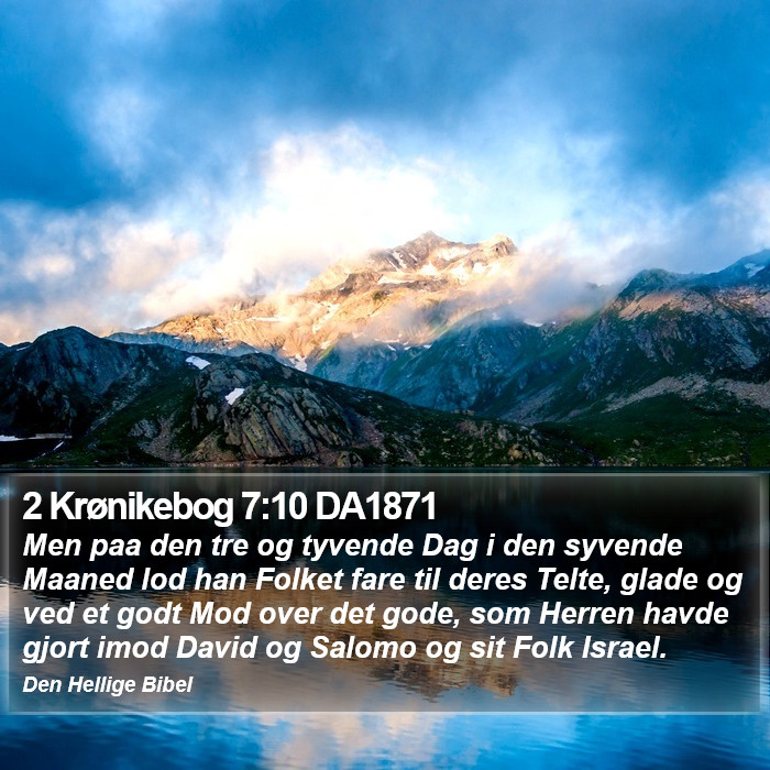 2 Krønikebog 7:10 DA1871 Bible Study