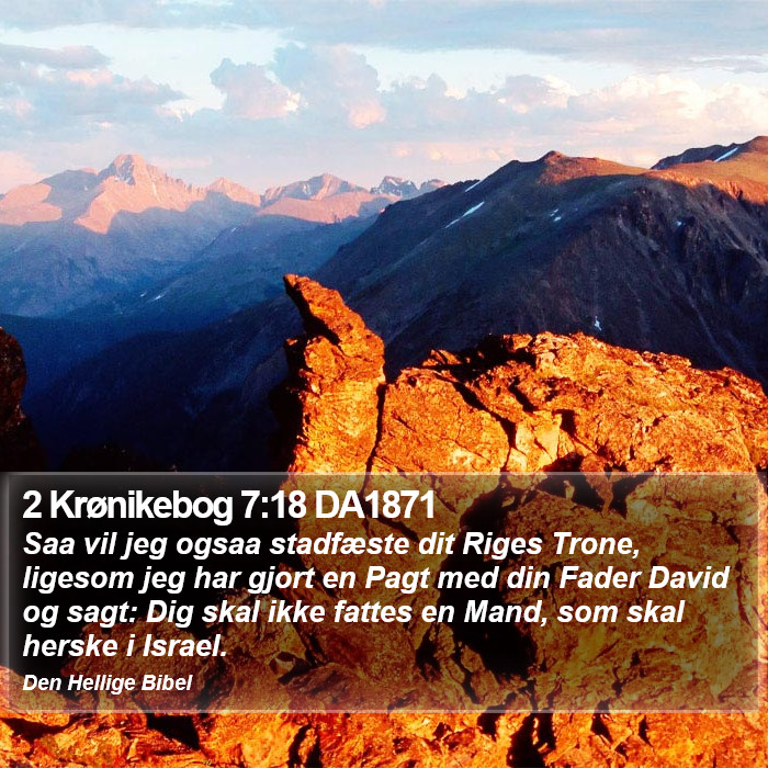 2 Krønikebog 7:18 DA1871 Bible Study