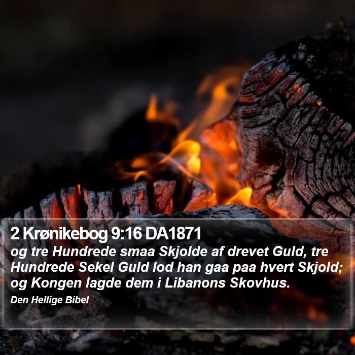 2 Krønikebog 9:16 DA1871 Bible Study