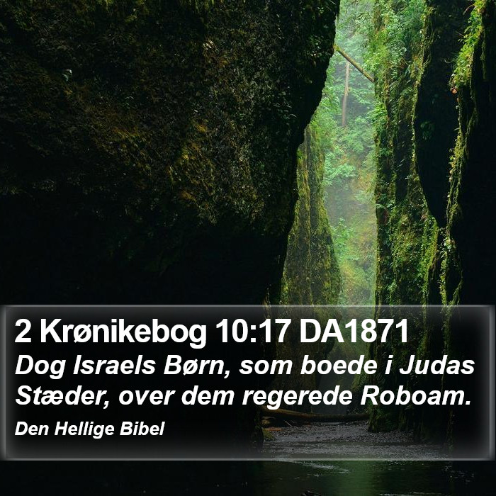 2 Krønikebog 10:17 DA1871 Bible Study