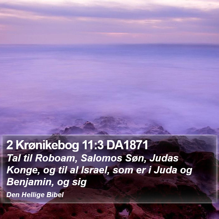 2 Krønikebog 11:3 DA1871 Bible Study