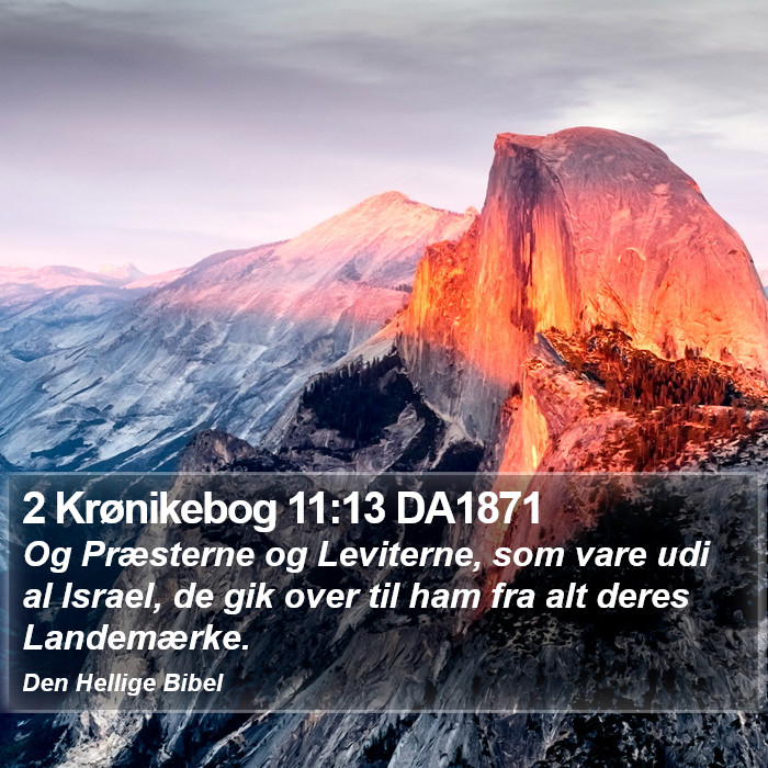 2 Krønikebog 11:13 DA1871 Bible Study