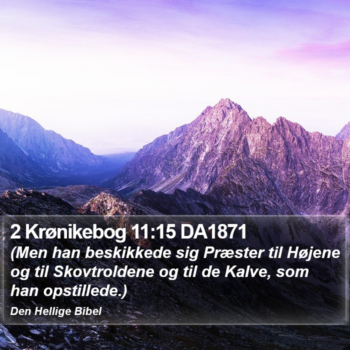 2 Krønikebog 11:15 DA1871 Bible Study