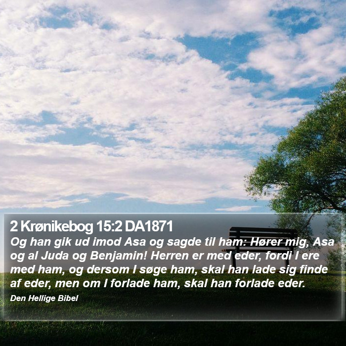 2 Krønikebog 15:2 DA1871 Bible Study