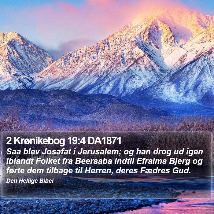 2 Krønikebog 19:4 DA1871 Bible Study