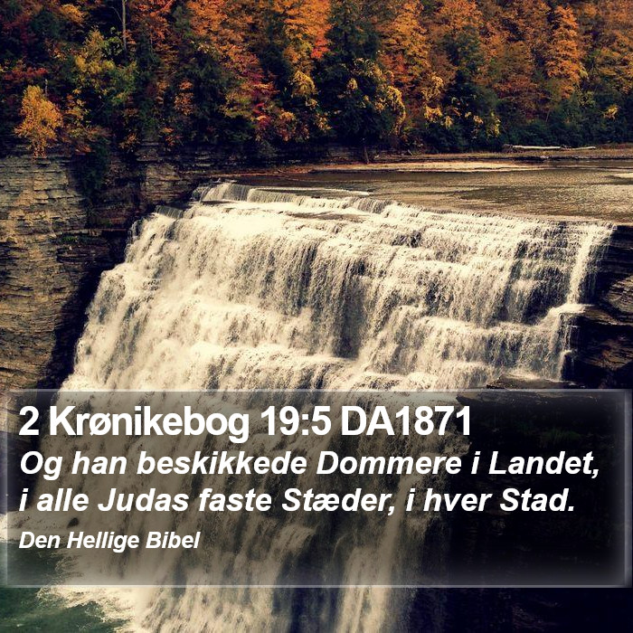 2 Krønikebog 19:5 DA1871 Bible Study