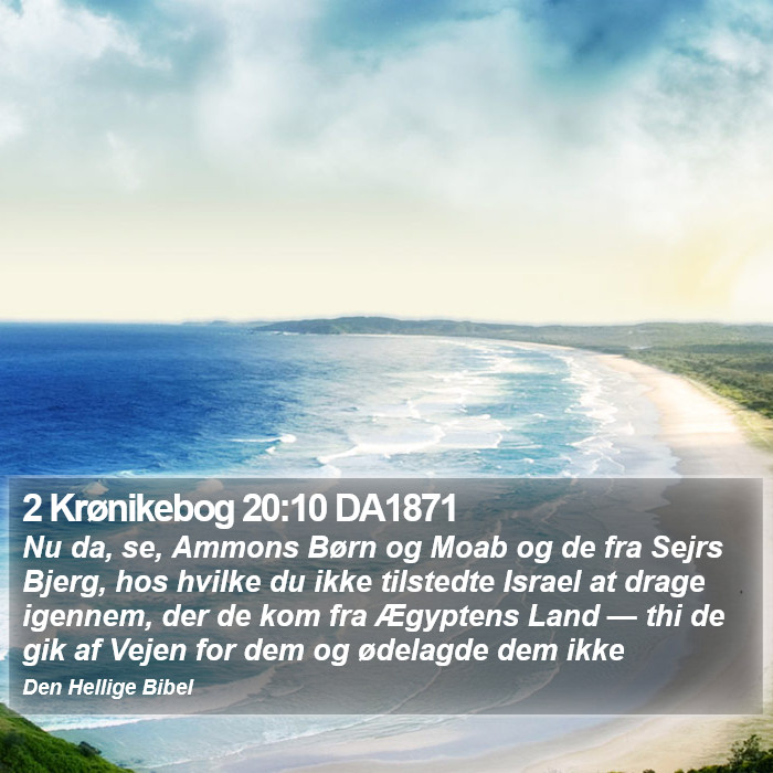 2 Krønikebog 20:10 DA1871 Bible Study