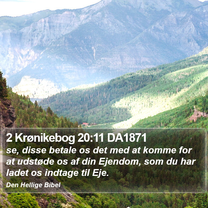 2 Krønikebog 20:11 DA1871 Bible Study