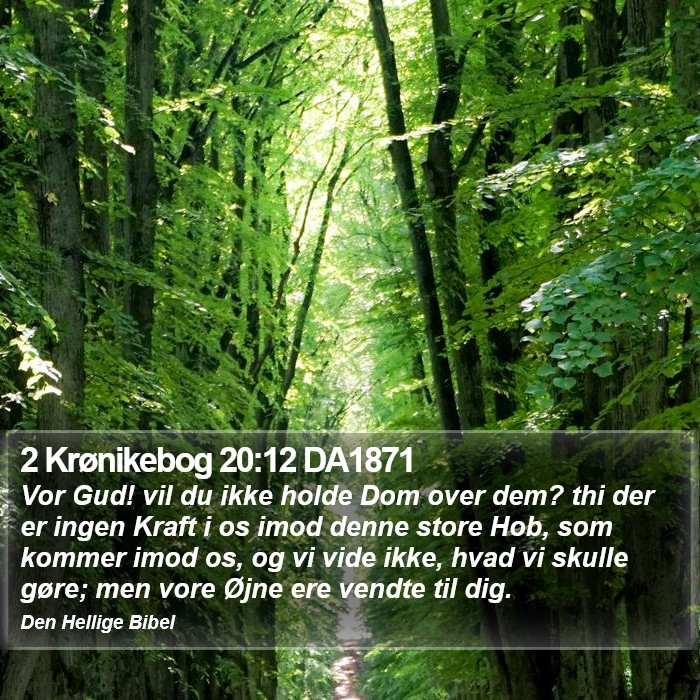 2 Krønikebog 20:12 DA1871 Bible Study