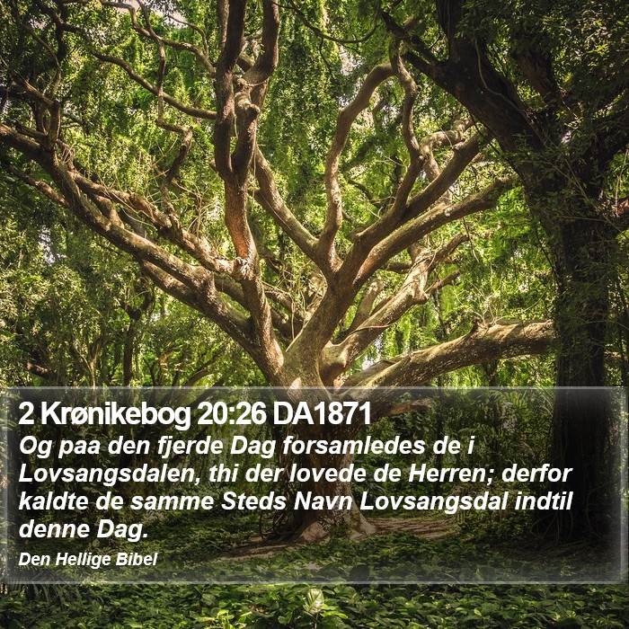 2 Krønikebog 20:26 DA1871 Bible Study