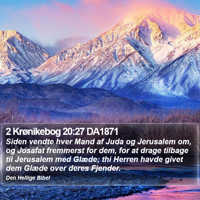 2 Krønikebog 20:27 DA1871 Bible Study