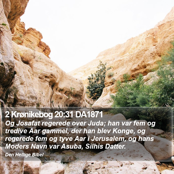 2 Krønikebog 20:31 DA1871 Bible Study