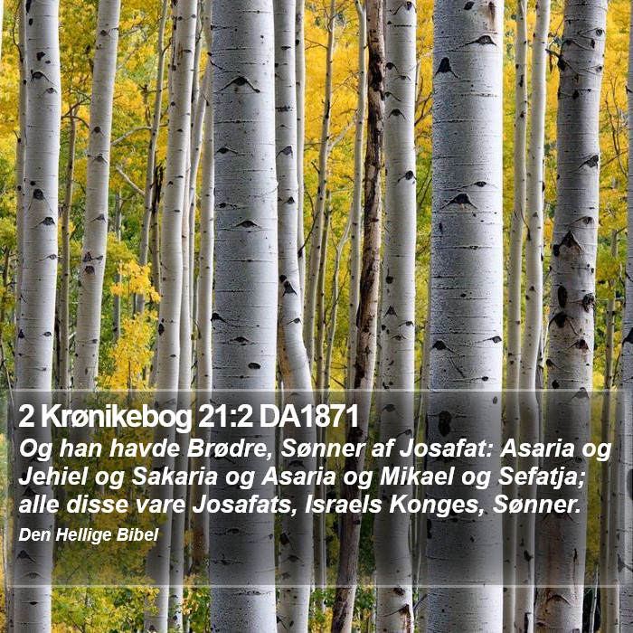 2 Krønikebog 21:2 DA1871 Bible Study