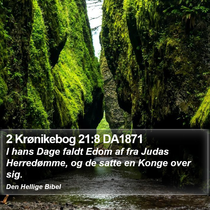 2 Krønikebog 21:8 DA1871 Bible Study