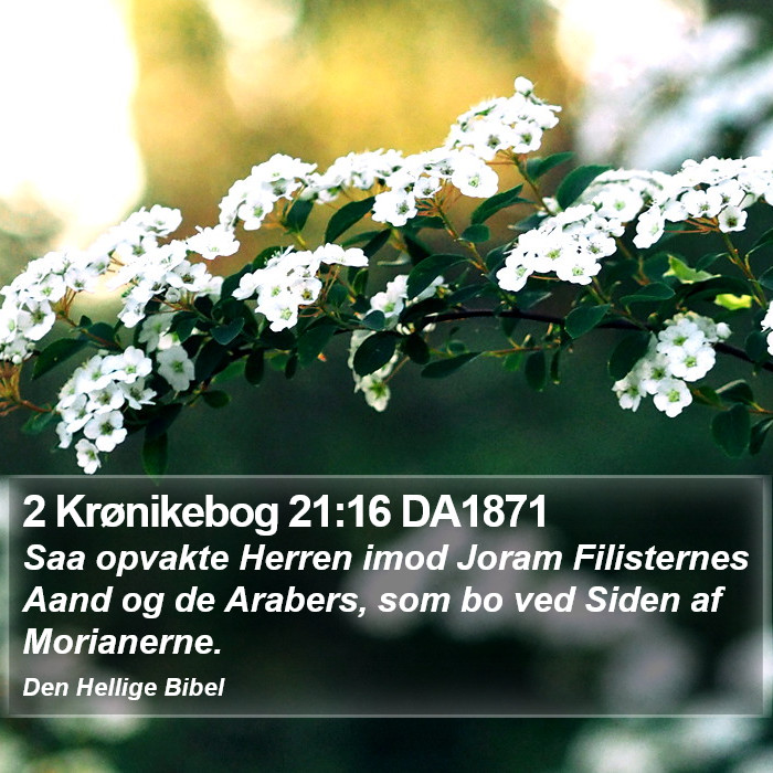 2 Krønikebog 21:16 DA1871 Bible Study