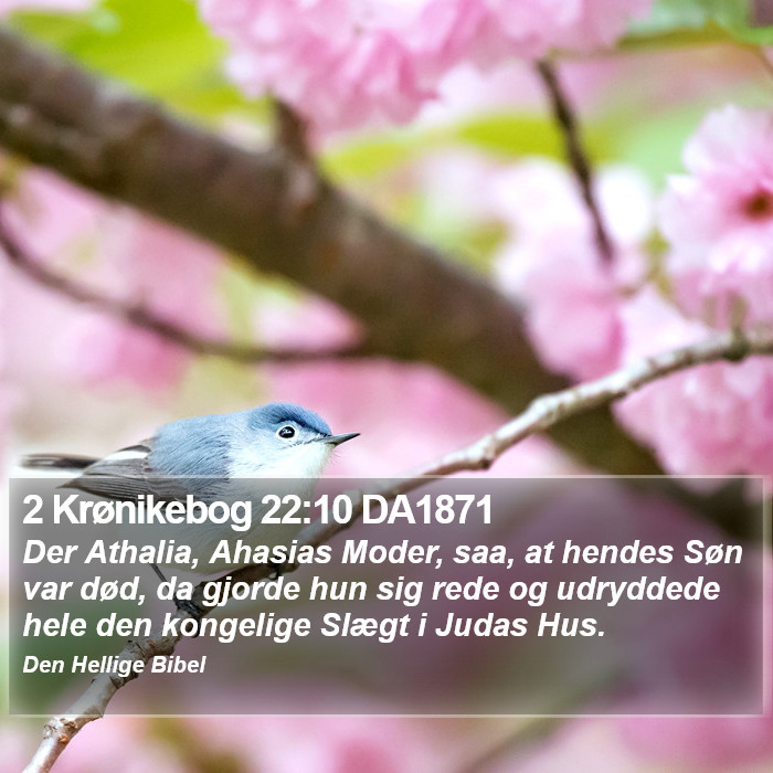 2 Krønikebog 22:10 DA1871 Bible Study