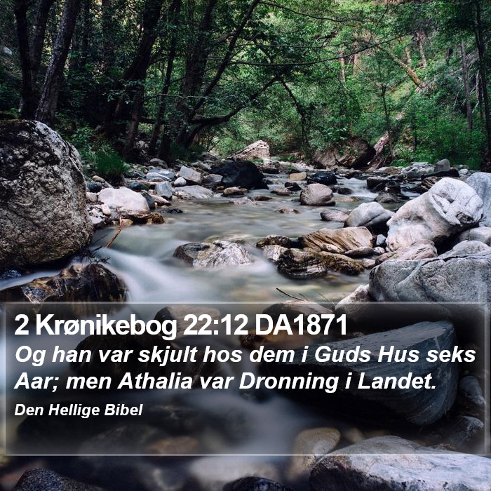 2 Krønikebog 22:12 DA1871 Bible Study