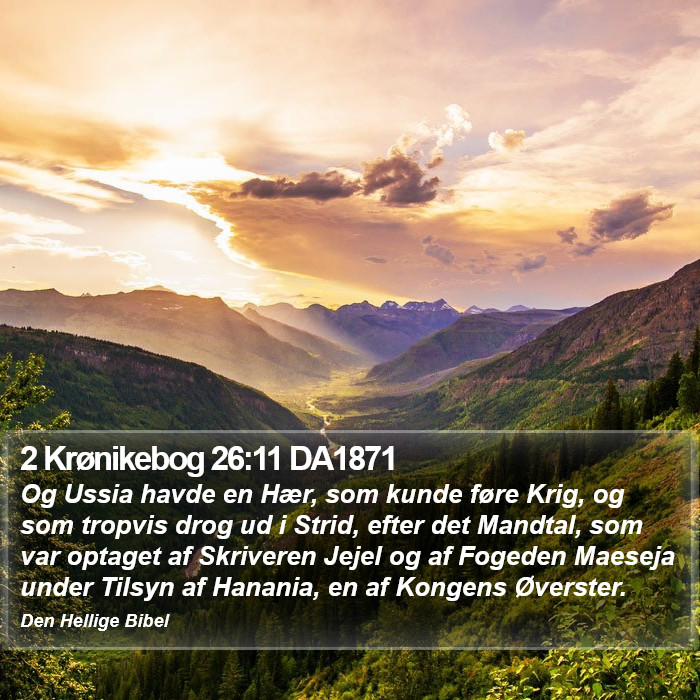 2 Krønikebog 26:11 DA1871 Bible Study