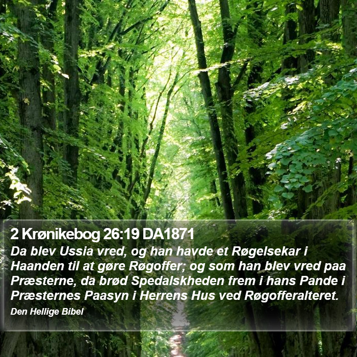 2 Krønikebog 26:19 DA1871 Bible Study