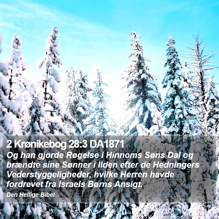 2 Krønikebog 28:3 DA1871 Bible Study