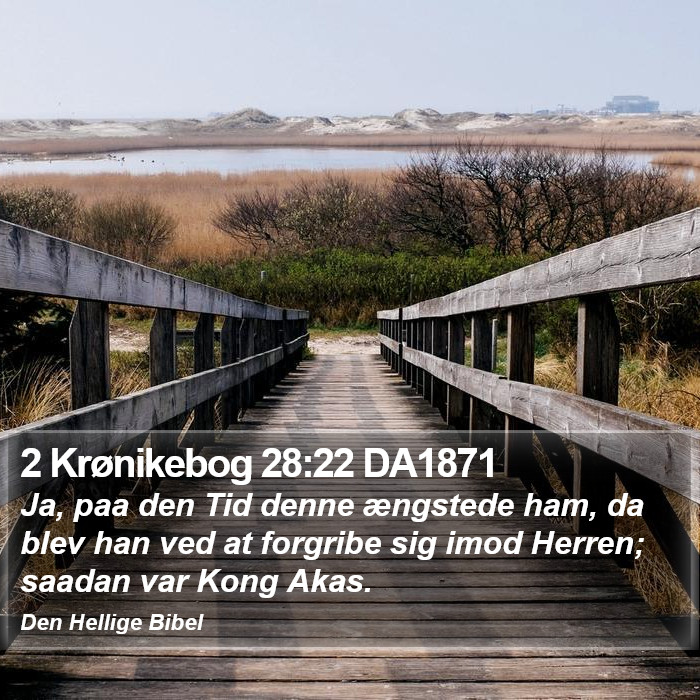 2 Krønikebog 28:22 DA1871 Bible Study