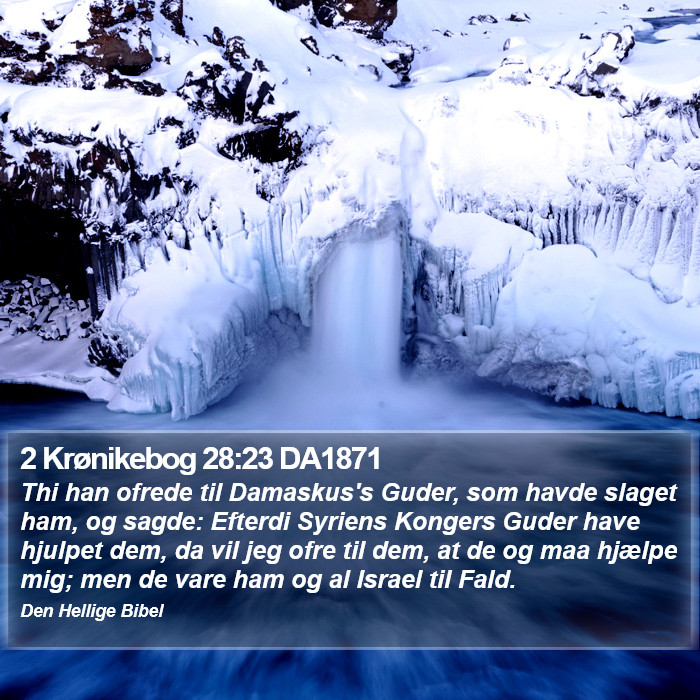 2 Krønikebog 28:23 DA1871 Bible Study
