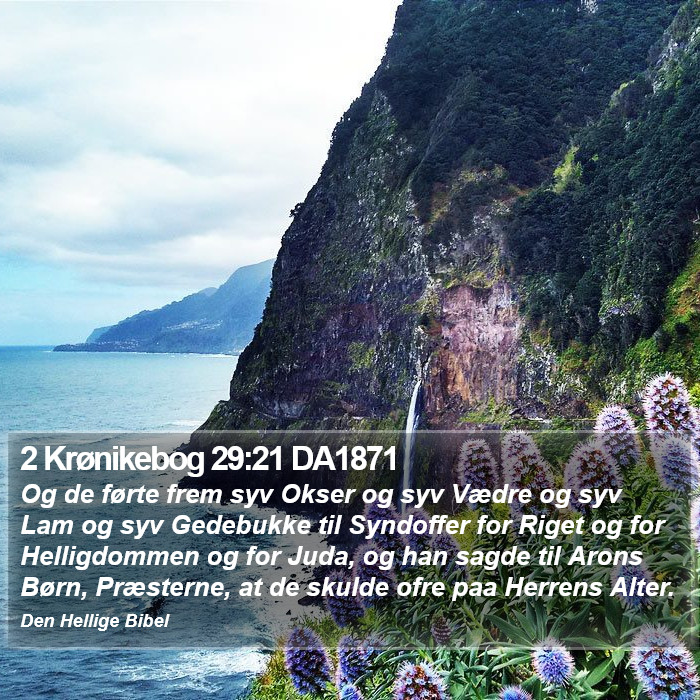 2 Krønikebog 29:21 DA1871 Bible Study