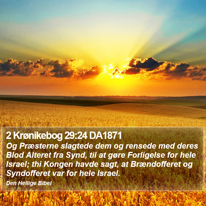 2 Krønikebog 29:24 DA1871 Bible Study