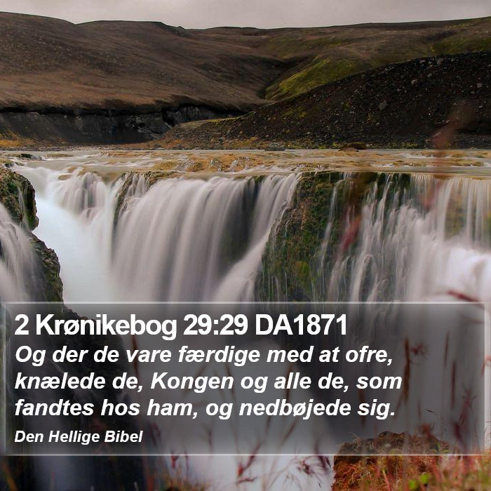 2 Krønikebog 29:29 DA1871 Bible Study