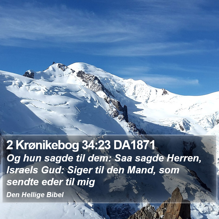 2 Krønikebog 34:23 DA1871 Bible Study