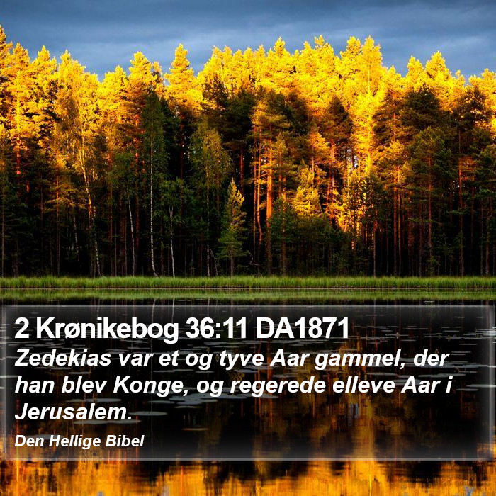 2 Krønikebog 36:11 DA1871 Bible Study