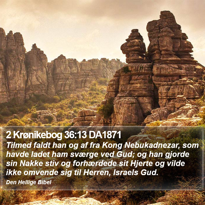 2 Krønikebog 36:13 DA1871 Bible Study