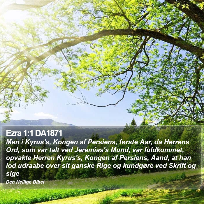 Ezra 1:1 DA1871 Bible Study