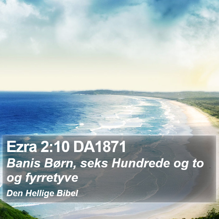 Ezra 2:10 DA1871 Bible Study