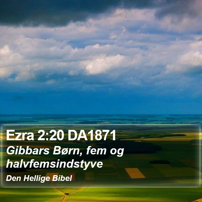 Ezra 2:20 DA1871 Bible Study