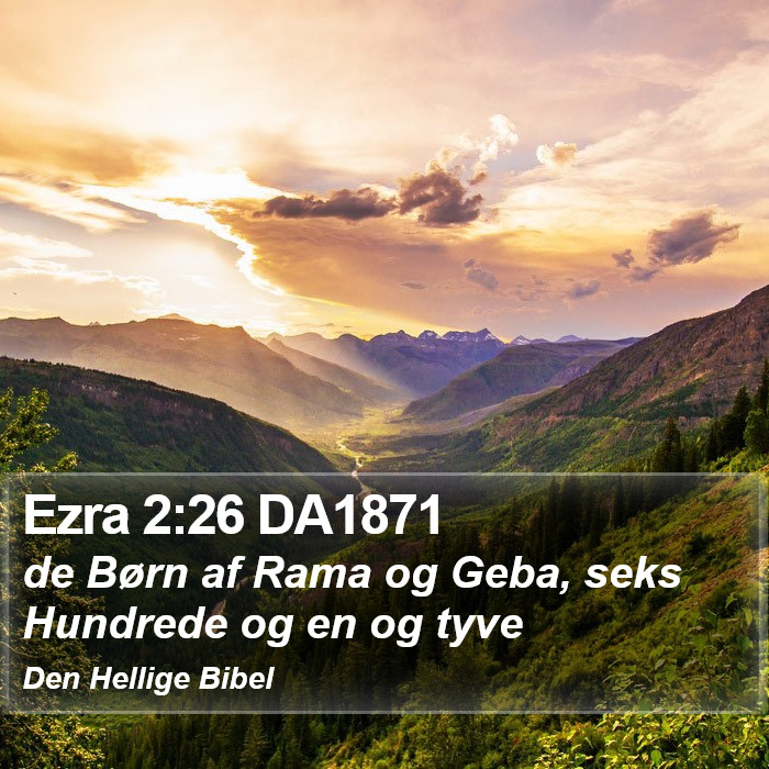 Ezra 2:26 DA1871 Bible Study