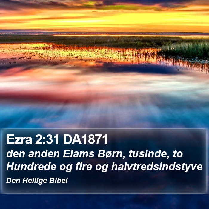 Ezra 2:31 DA1871 Bible Study