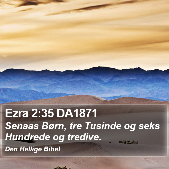 Ezra 2:35 DA1871 Bible Study