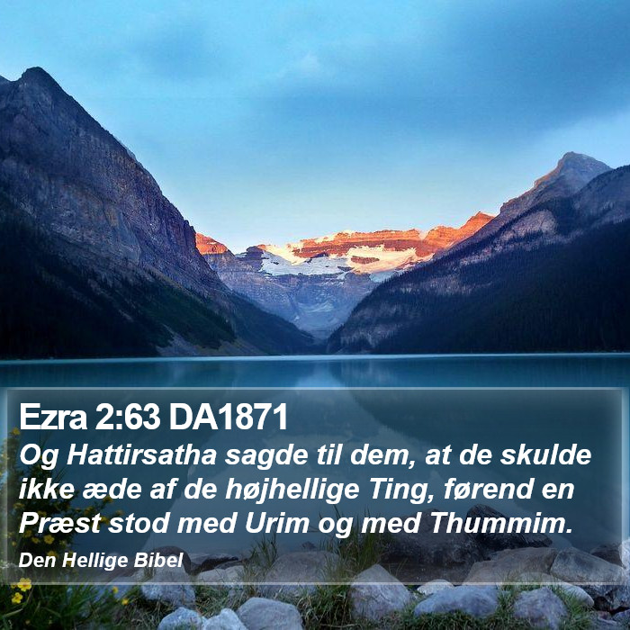 Ezra 2:63 DA1871 Bible Study