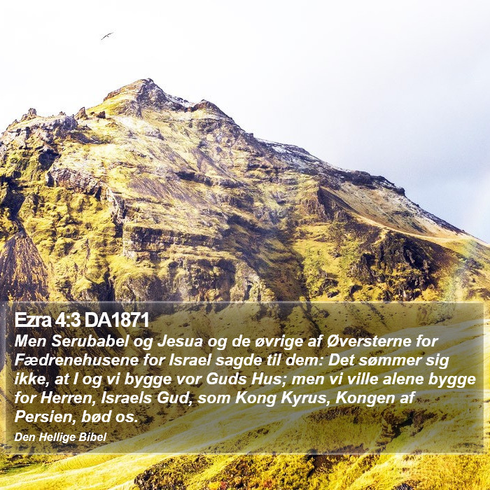 Ezra 4:3 DA1871 Bible Study